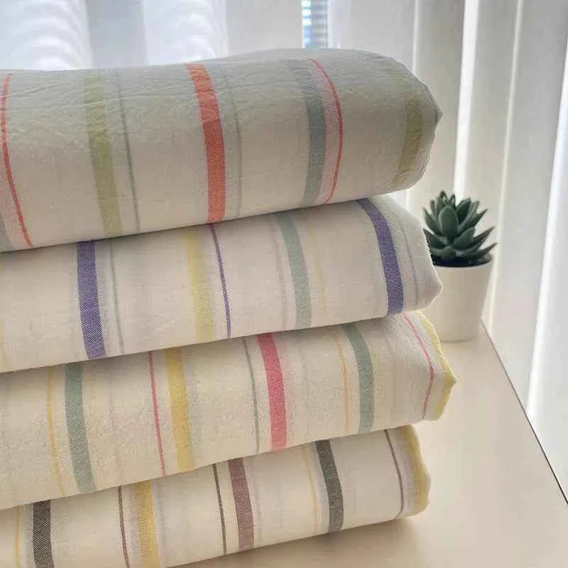 Coastal Stripe Cotton Bedding Flat Sheets
