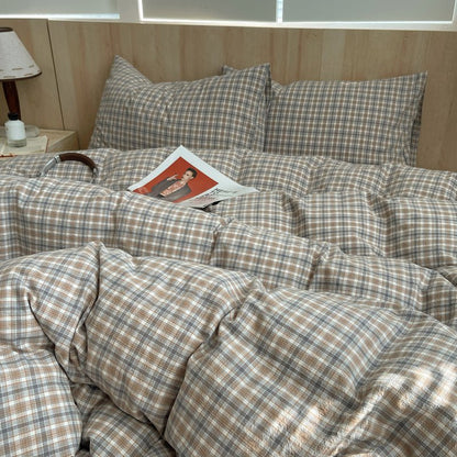 Cozy Cottage Plaid Cotton Duvet Covers - WhisperLinens