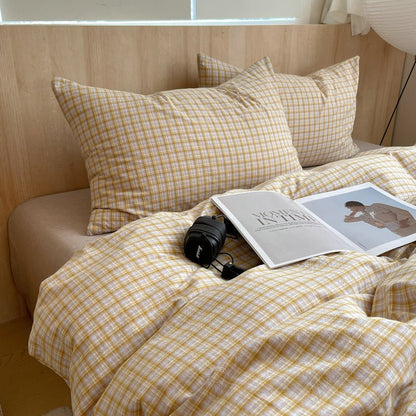 Cozy Cottage Plaid Cotton Duvet Covers - WhisperLinens