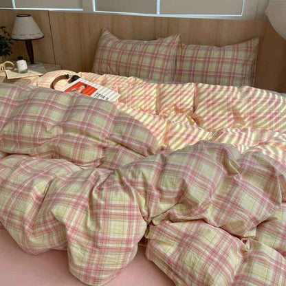 Cozy Cottage Plaid Cotton Duvet Covers