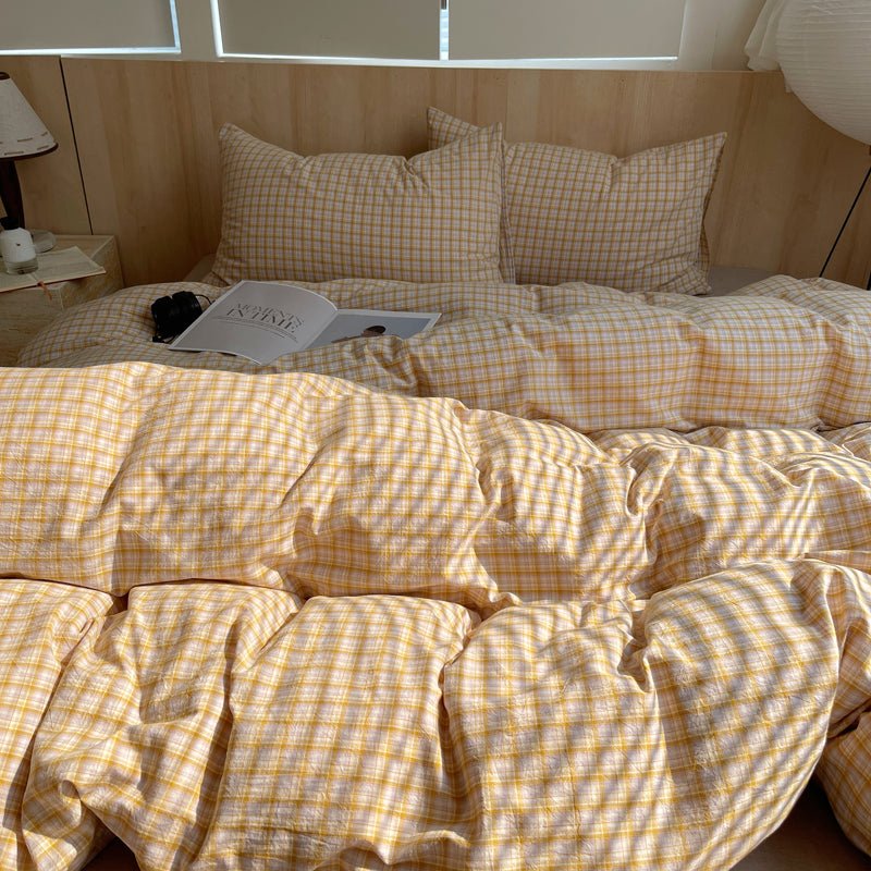 Cozy Cottage Plaid Cotton Duvet Covers - WhisperLinens
