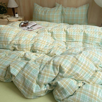 Cozy Cottage Plaid Cotton Duvet Covers - WhisperLinens