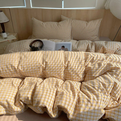 Cozy Cottage Plaid Cotton Duvet Covers - WhisperLinens