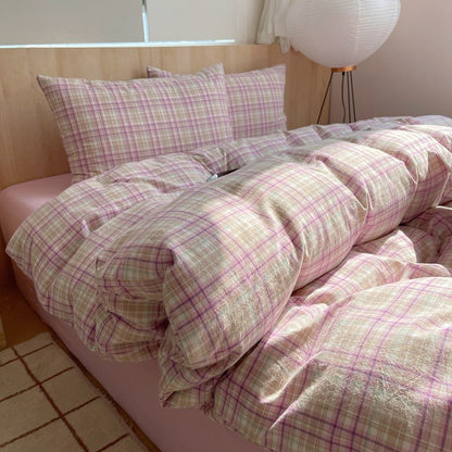 Cozy Cottage Plaid Cotton Duvet Covers - WhisperLinens