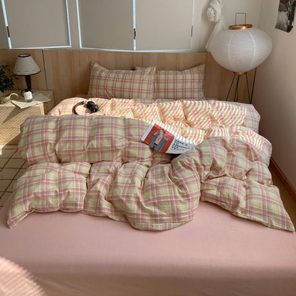 Cozy Cottage Plaid Cotton Duvet Covers - WhisperLinens