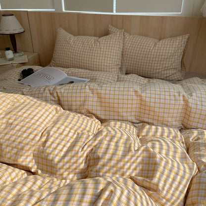 Cozy Cottage Plaid Cotton Duvet Covers - WhisperLinens