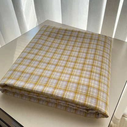 Cozy Cottage Plaid Cotton Flat Sheets - WhisperLinens