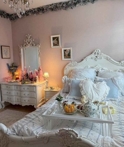 Delicate Ruffle Embroidery Bedding Set - WhisperLinens