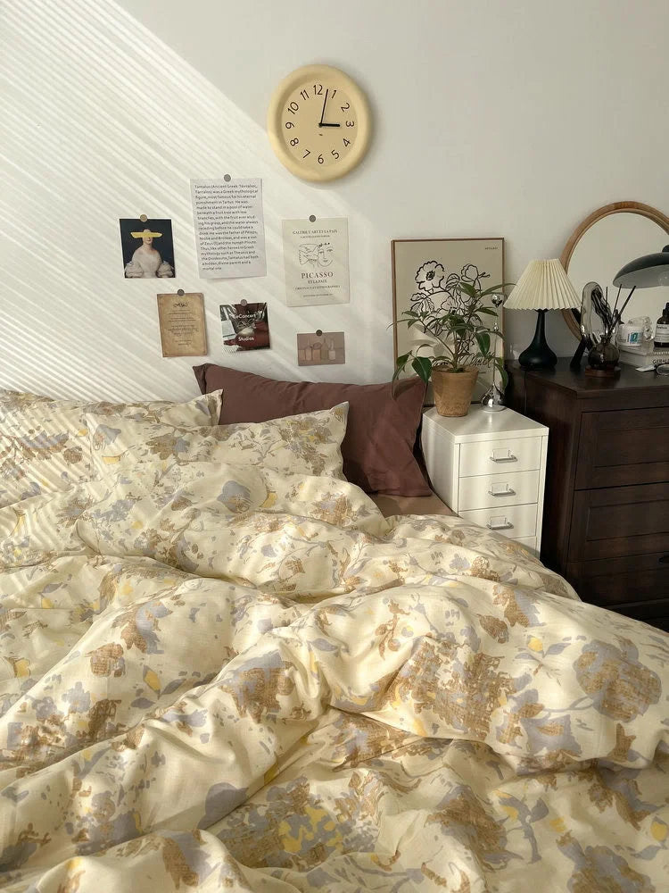 Adeline Vintage Botanical Cotton Bedding Set