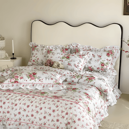 Floral Ruffled Bedding Set - WhisperLinens