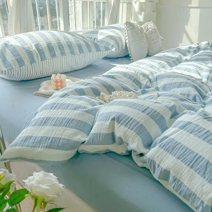 Fresh Stripe Breeze Bedding Set - WhisperLinens