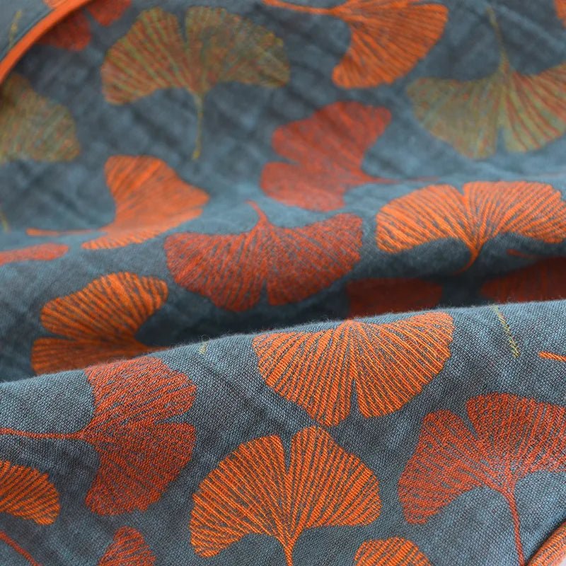 Ginkgo Garden Cotton Pajama Set - WhisperLinens
