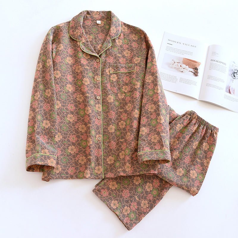 Ginkgo Garden Cotton Pajama Set - WhisperLinens