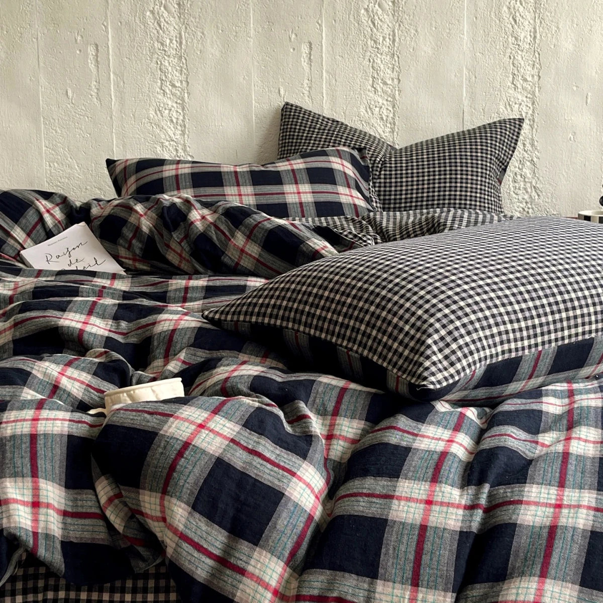 Heritage Plaid Cotton Bedding Set - WhisperLinens