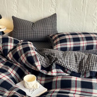 Heritage Plaid Cotton Bedding Set - WhisperLinens