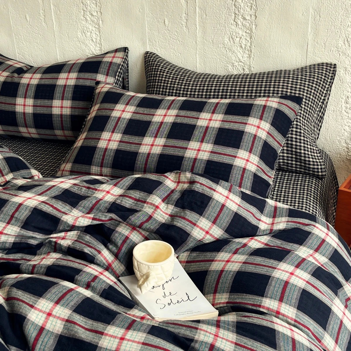 Heritage Plaid Cotton Bedding Set - WhisperLinens
