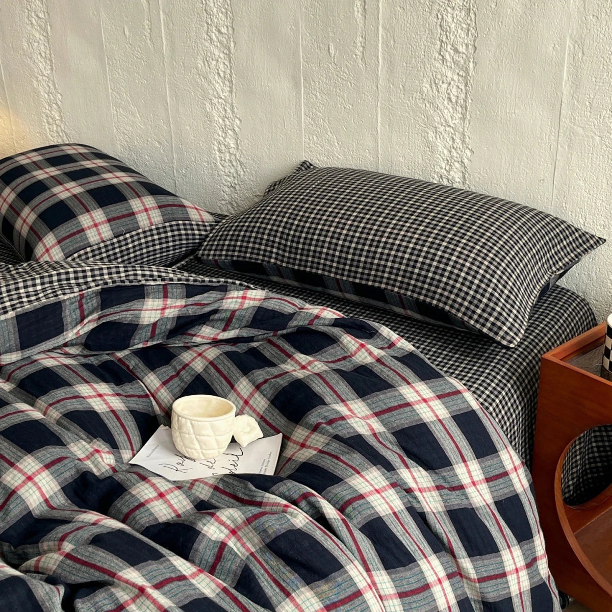 Heritage Plaid Cotton Bedding Set - WhisperLinens