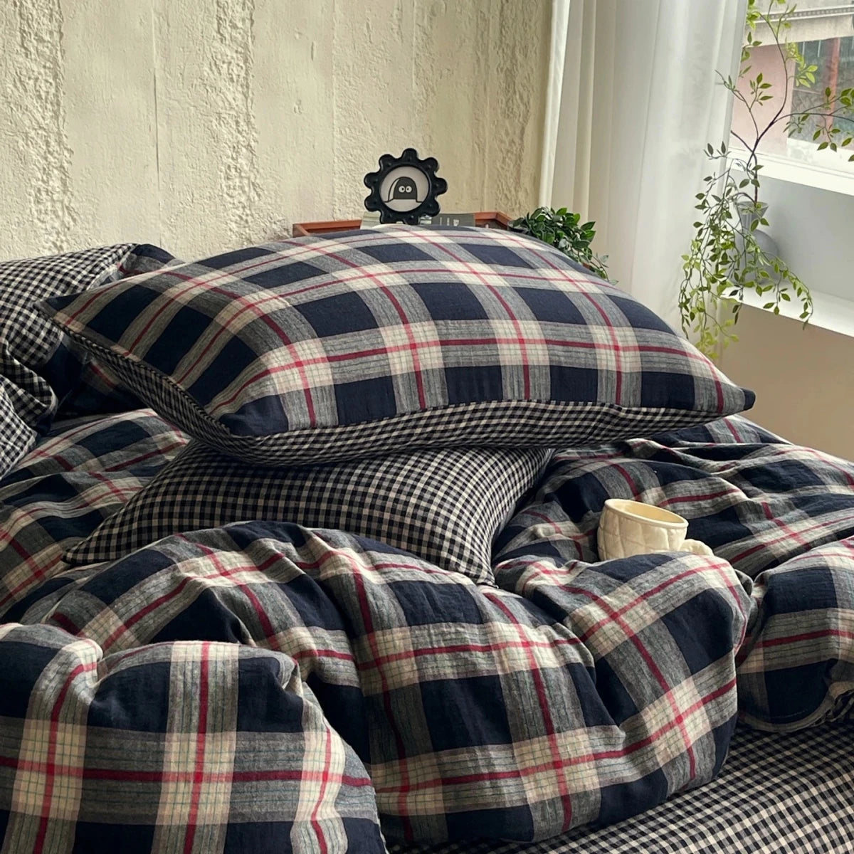 Heritage Plaid Cotton Bedding Set - WhisperLinens