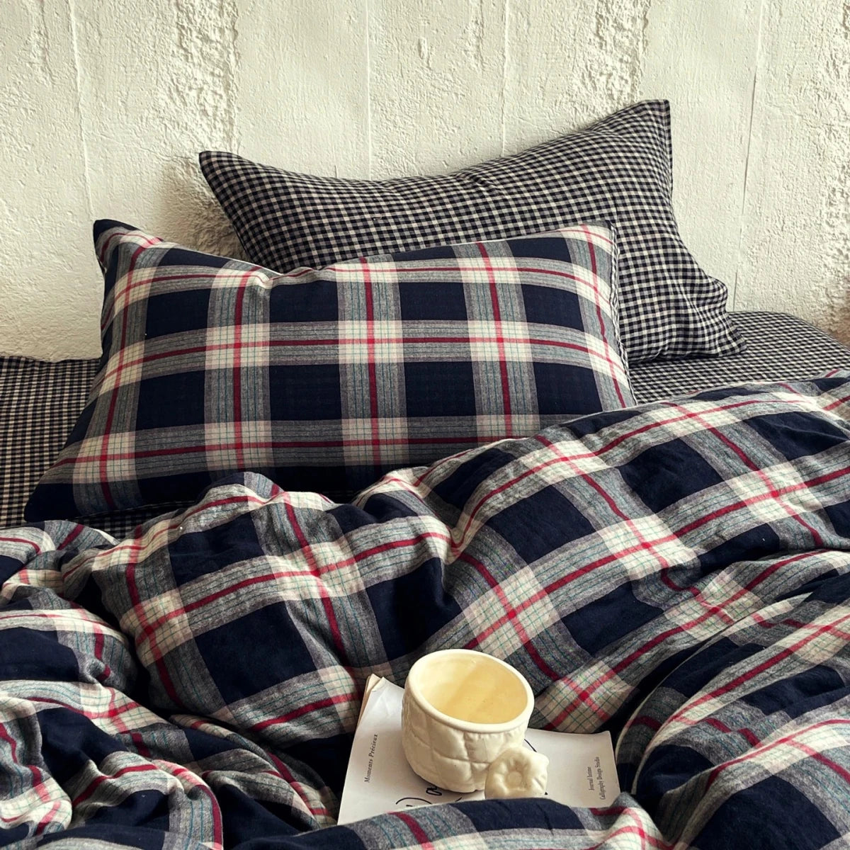 Heritage Plaid Cotton Bedding Set - WhisperLinens