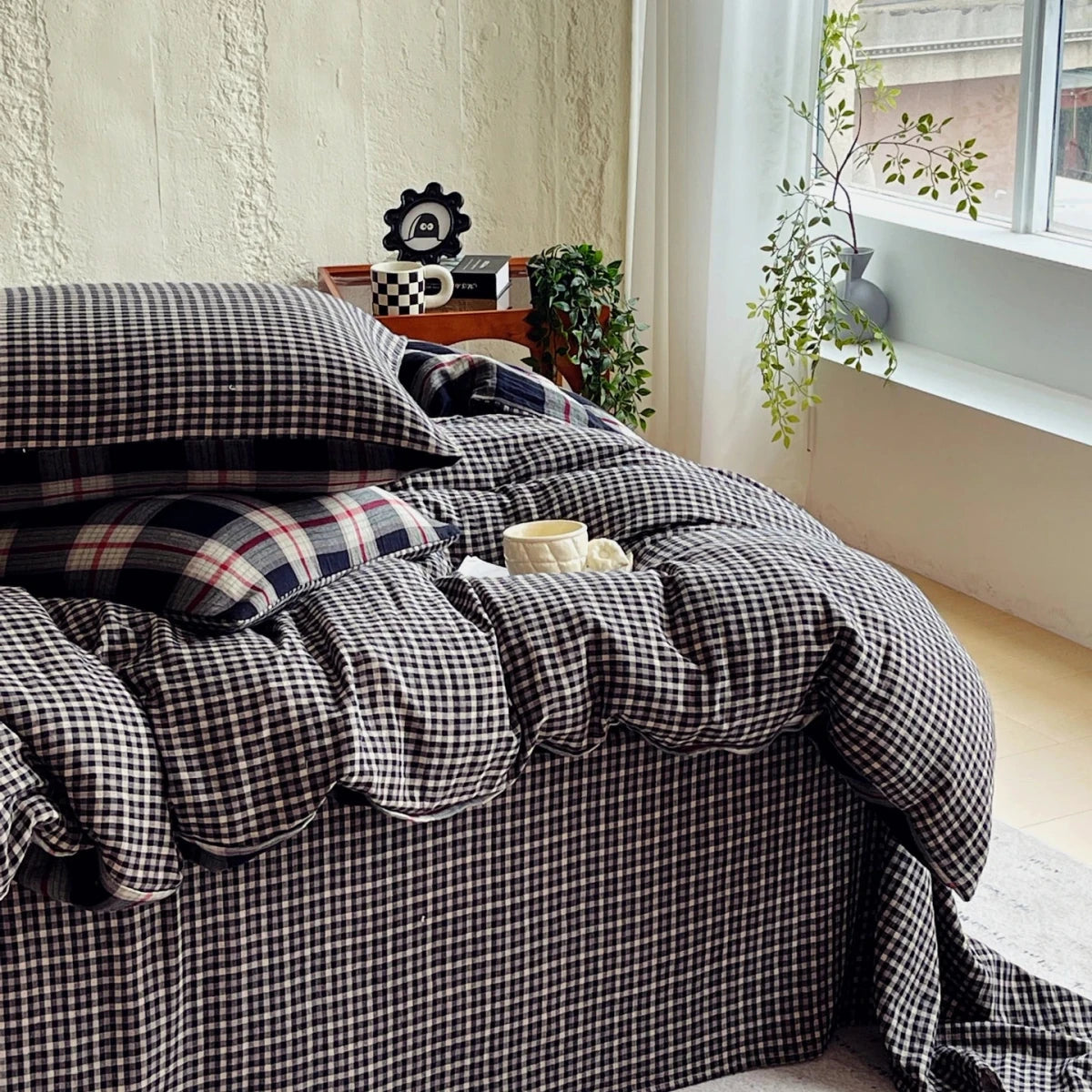 Heritage Plaid Cotton Bedding Set - WhisperLinens