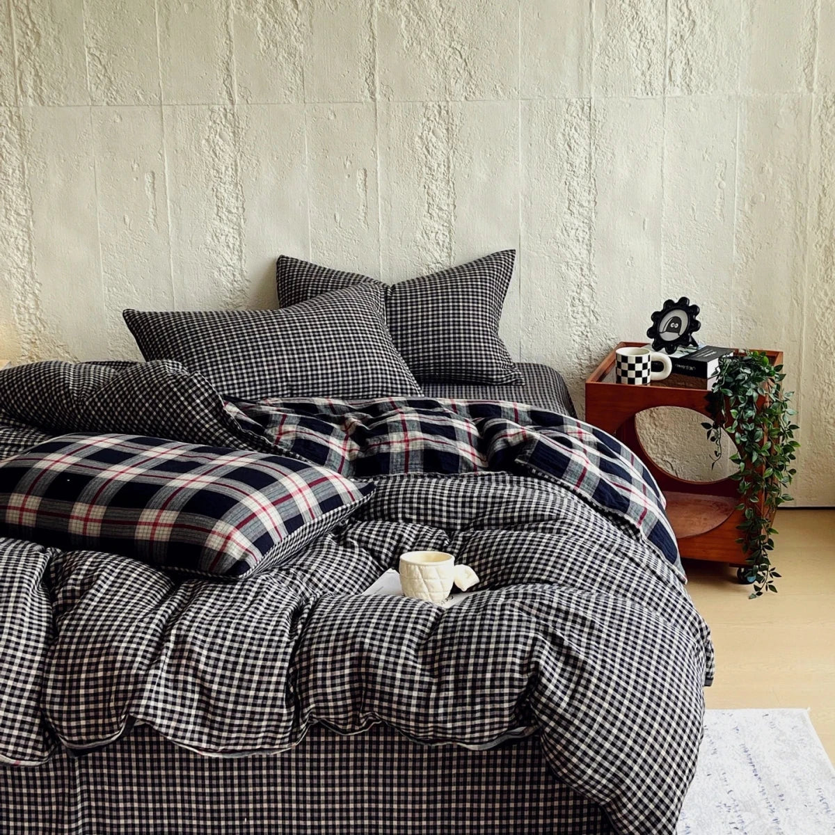 Heritage Plaid Cotton Bedding Set - WhisperLinens