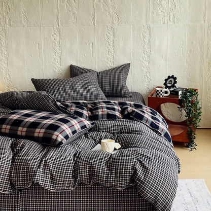 Heritage Plaid Cotton Bedding Set - WhisperLinens