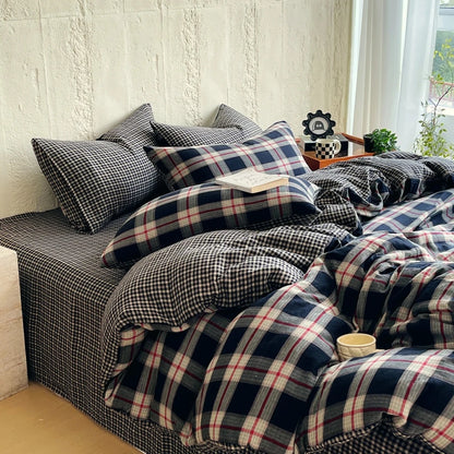 Heritage Plaid Cotton Bedding Set - WhisperLinens