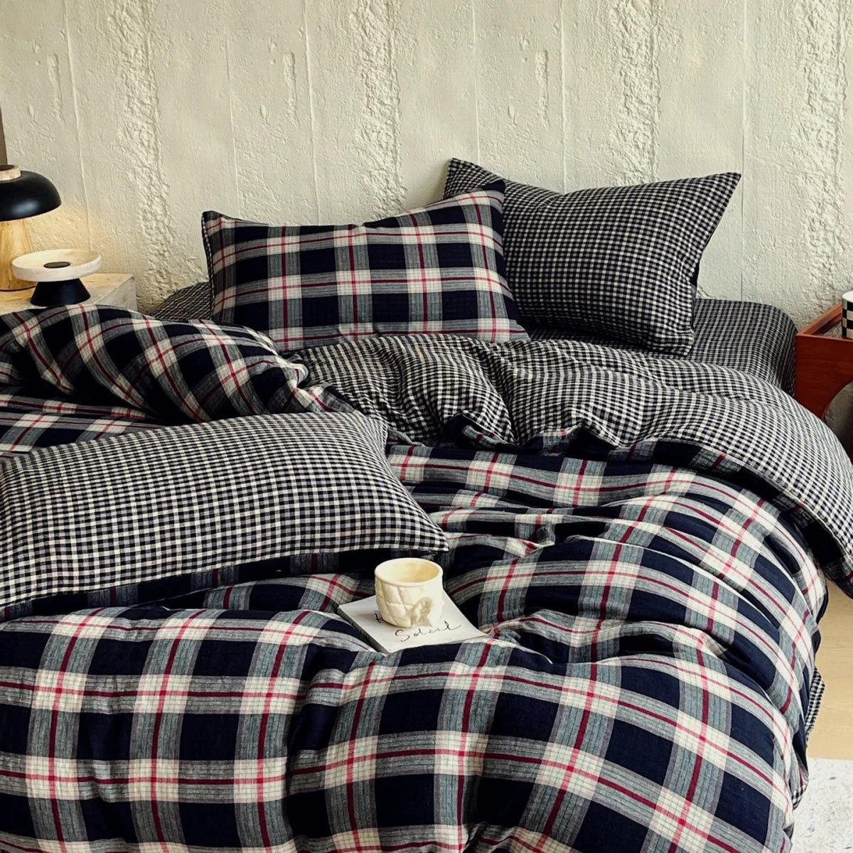 Heritage Plaid Cotton Bedding Set - WhisperLinens