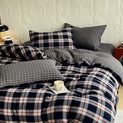 Heritage Plaid Cotton Bedding Set - WhisperLinens