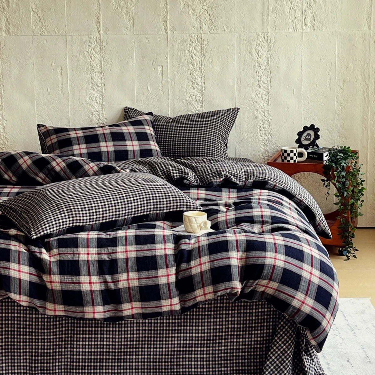Heritage Plaid Cotton Bedding Set - WhisperLinens