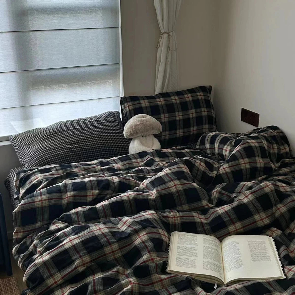 Heritage Plaid Cotton Bedding Set - WhisperLinens