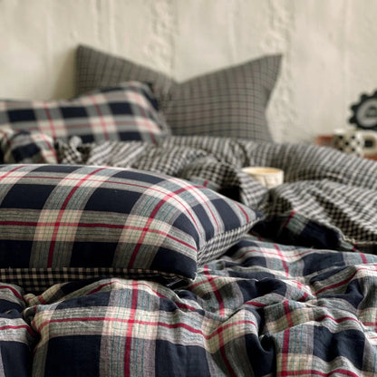 Heritage Plaid Cotton Bedding Set - WhisperLinens