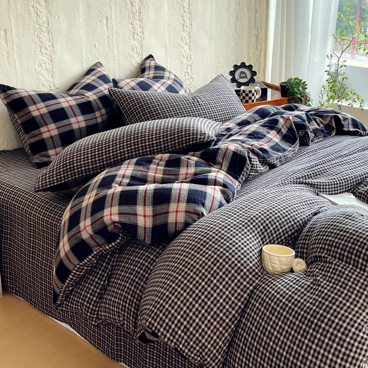 Heritage Plaid Cotton Bedding Set - WhisperLinens
