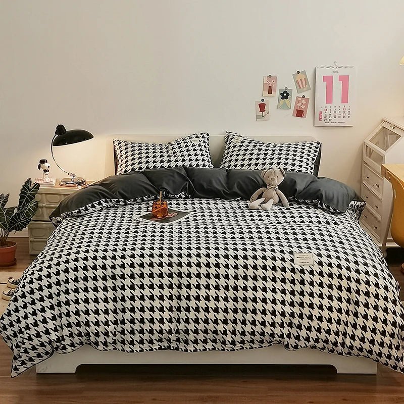 Houndstooth Bedding Collection - WhisperLinens