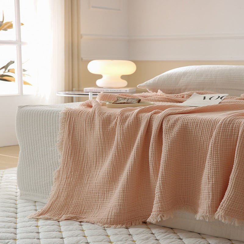 Willow Muslin Gauze Throw Blanket - Silver Gray - WhisperLinens