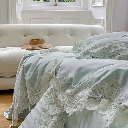 Luxe Lace Cotton Bedding Set - WhisperLinens