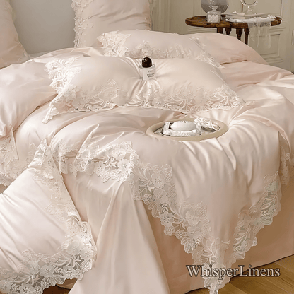 Luxe Lace Cotton Bedding Set - WhisperLinens