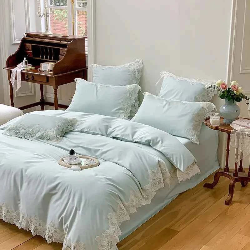 Luxe Lace Cotton Bedding Set - WhisperLinens