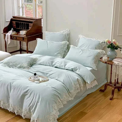 Luxe Lace Cotton Bedding Set - WhisperLinens