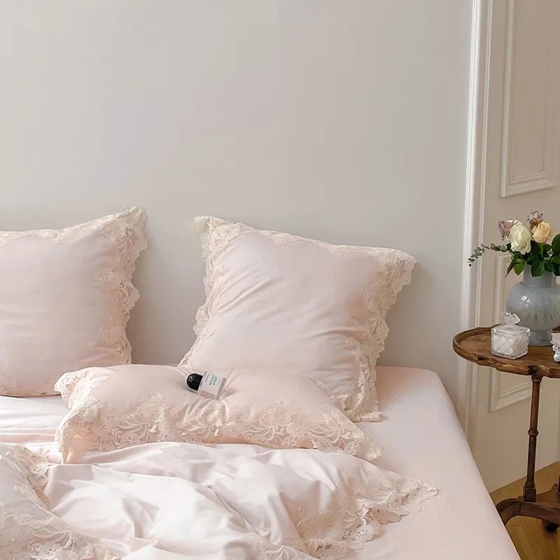 Luxe Lace Cotton Bedding Set - WhisperLinens