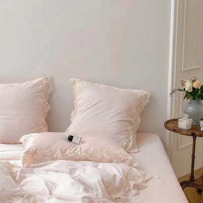 Luxe Lace Cotton Bedding Set - WhisperLinens