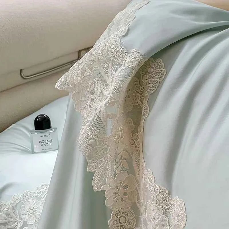 Luxe Lace Cotton Bedding Set - WhisperLinens