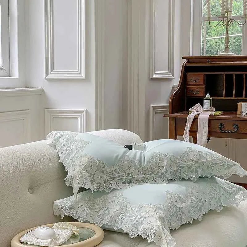 Luxe Lace Cotton Bedding Set - WhisperLinens