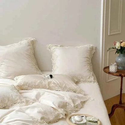Luxe Lace Cotton Bedding Set - WhisperLinens