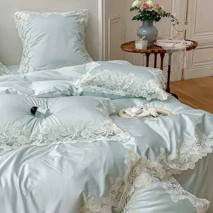 Luxe Lace Cotton Bedding Set - WhisperLinens