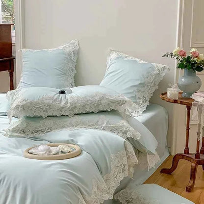Luxe Lace Cotton Bedding Set - WhisperLinens