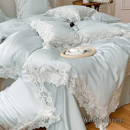 Luxe Lace Cotton Bedding Set - WhisperLinens