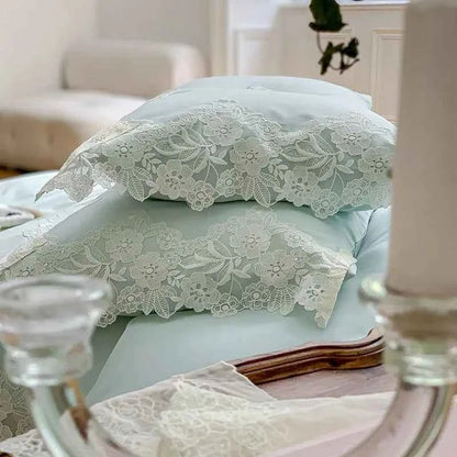 Luxe Lace Cotton Bedding Set - WhisperLinens