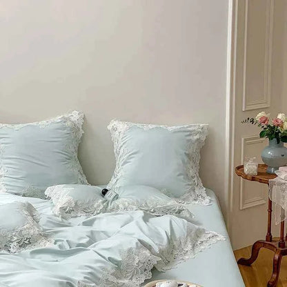 Luxe Lace Cotton Bedding Set - WhisperLinens