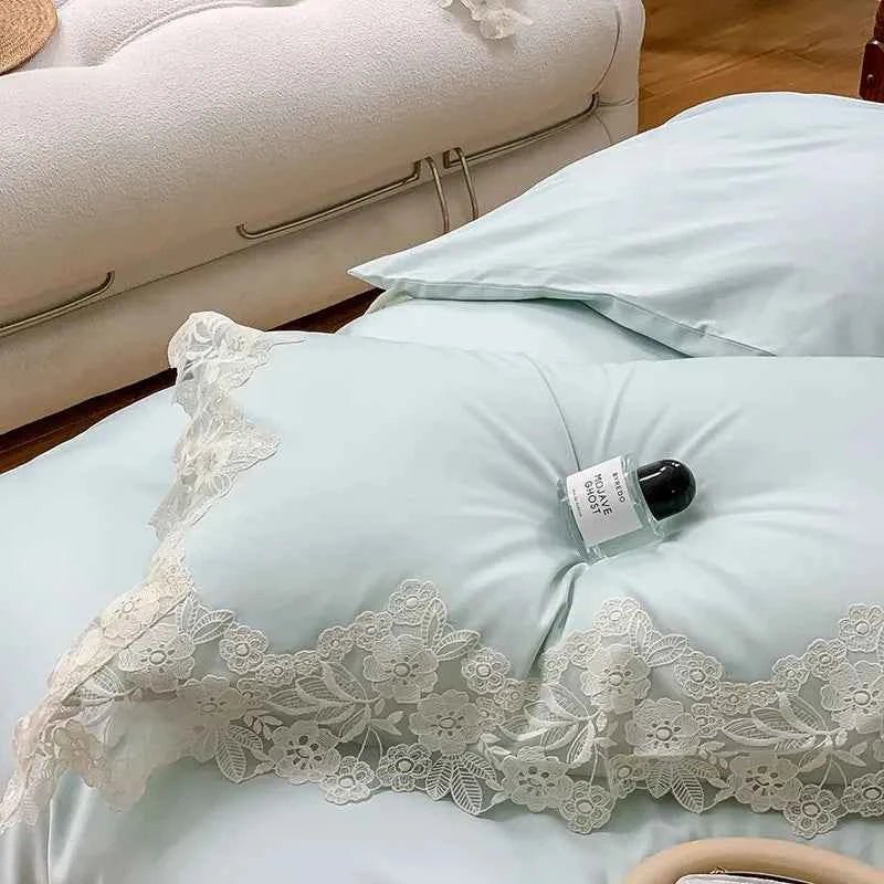 Luxe Lace Cotton Bedding Set - WhisperLinens